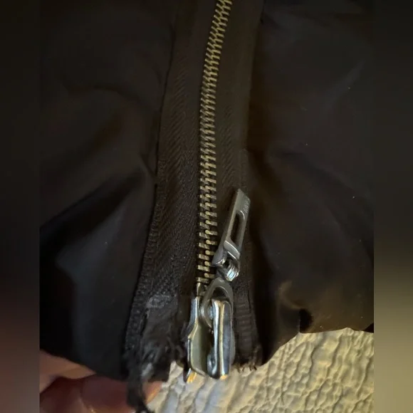 Mango Quilted Long Coat, Chocolate Brown, Size L - Picture 14 of 17